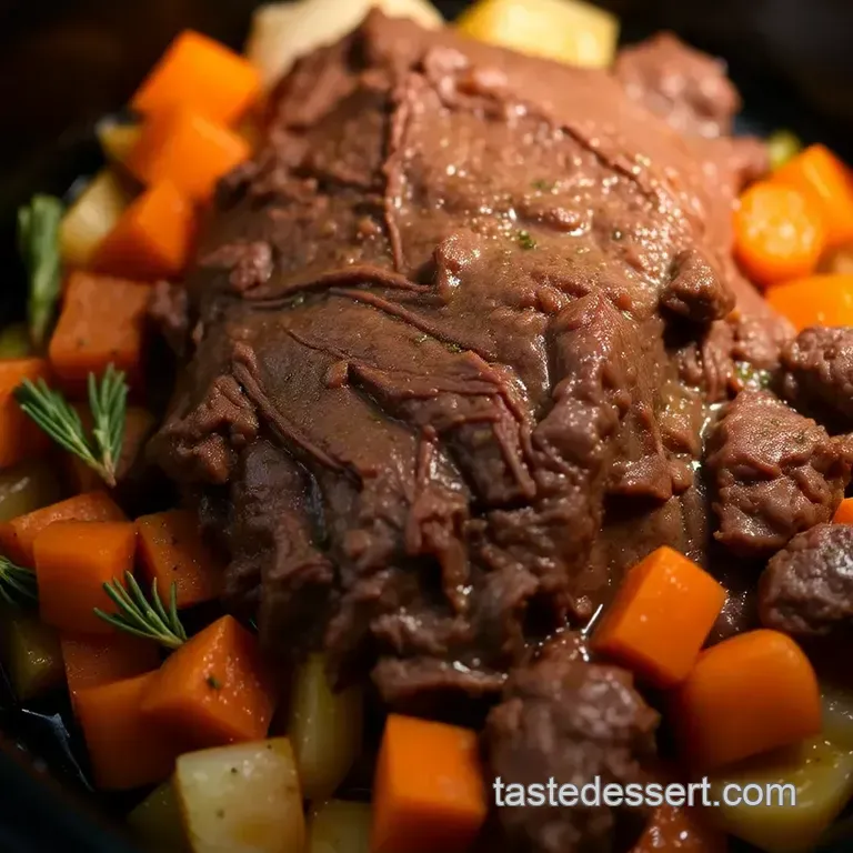 Slow Cooker Sunday Best: Herb-Crusted Beef Rump Roast presentation