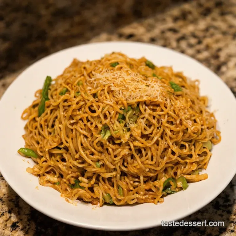 Slurpworthy Vegan Chow Mein presentation