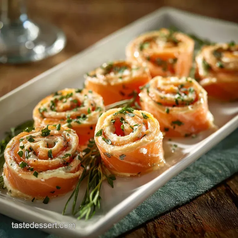 Effortless Elegance Smoked Salmon and Zesty Herb Pinwheels presentation