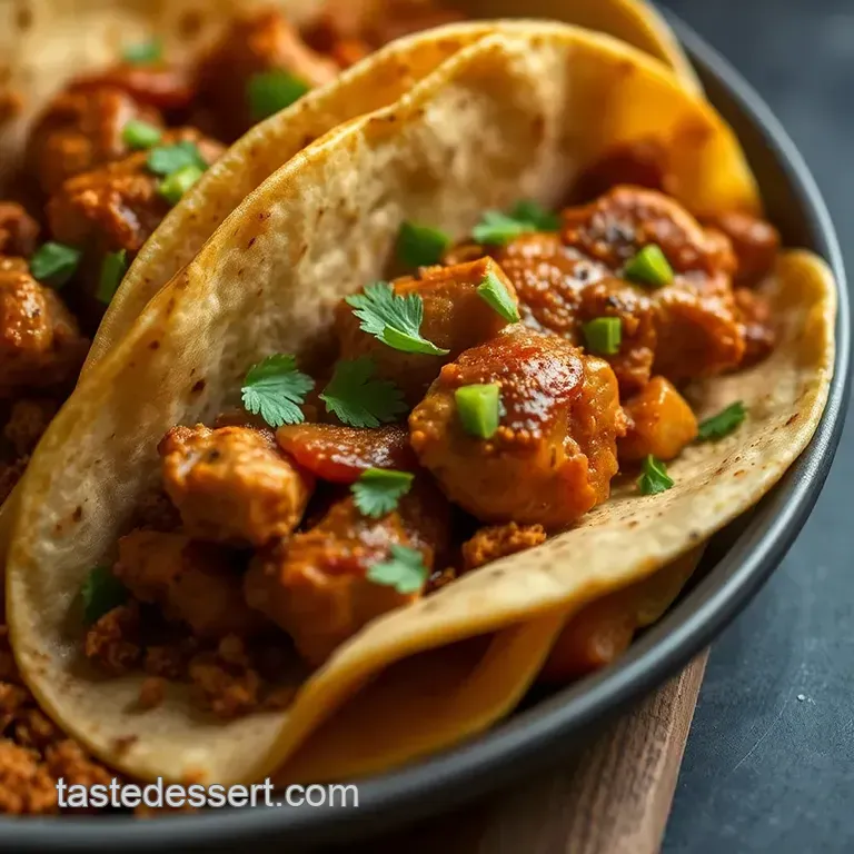 Smoky Ancho Chile Chicken Tacos presentation