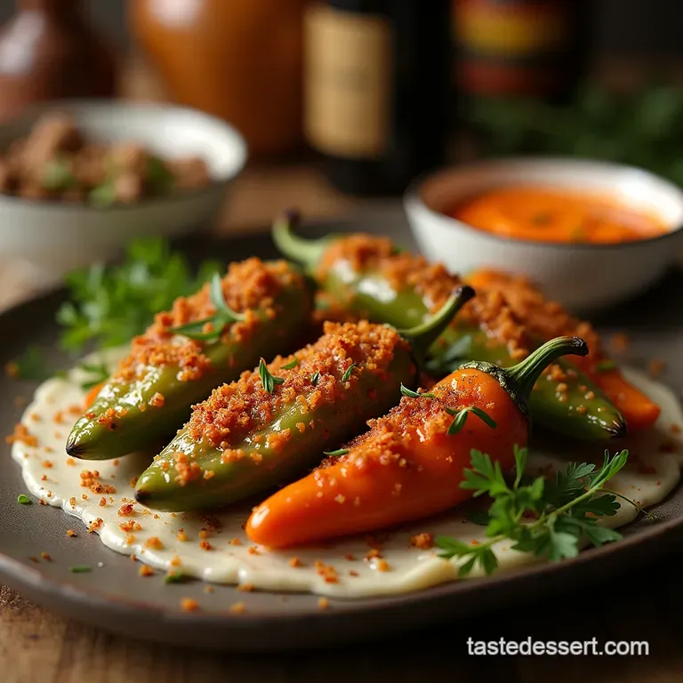 Blistered Perfection Smoky Shishitos with Quick Smoked Paprika Aioli presentation