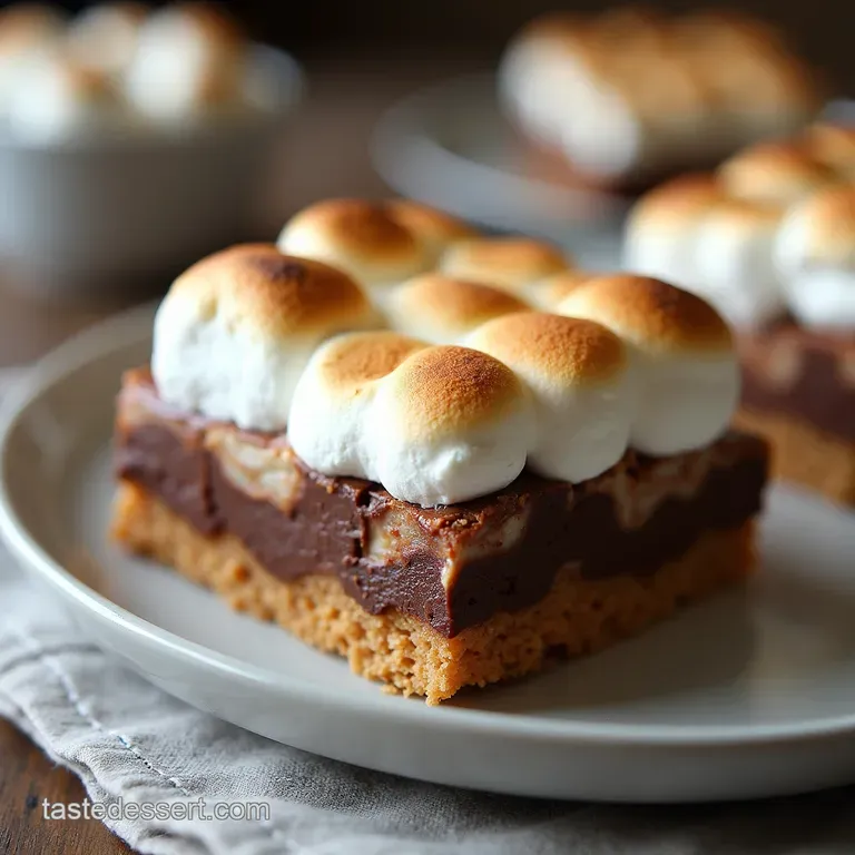 Ultimate NoCampfire Smore Cookie Bars Recipe The Ultimate Indoor Smores Bars Graham Cracker Base Chocolate Swirl and Toasted Marshmallow Topping