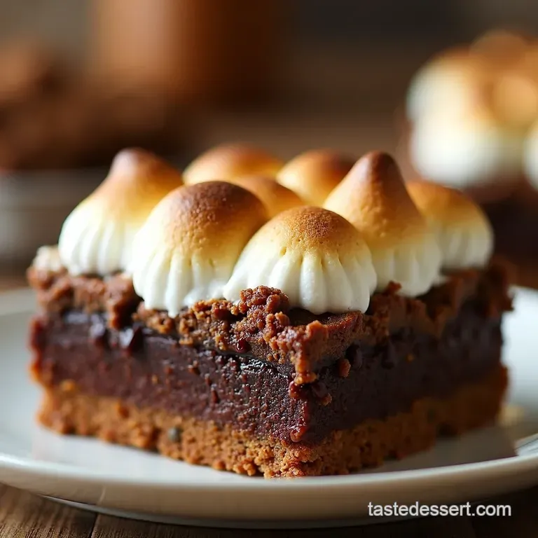 Smores Brownie Bars Campfire Comfort Kitchen Easy presentation