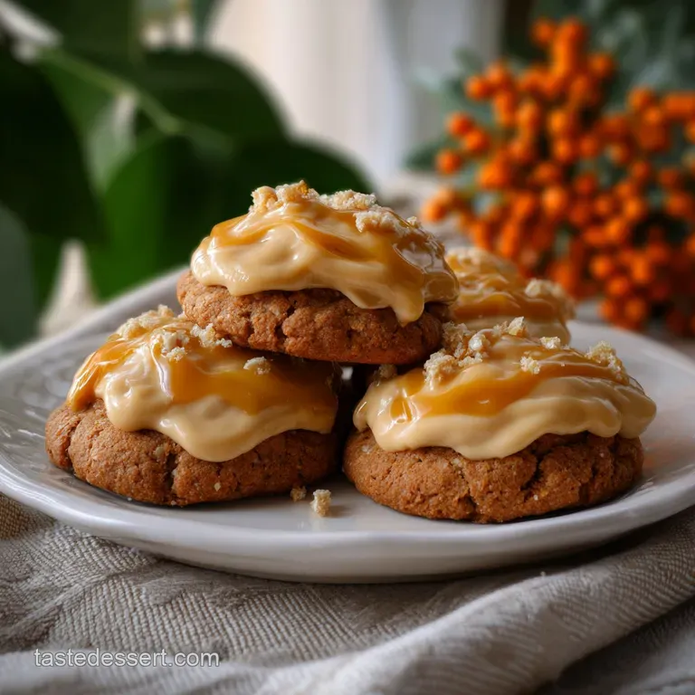 Soft Pumpkin Cookies with Caramel Frosting Recipe