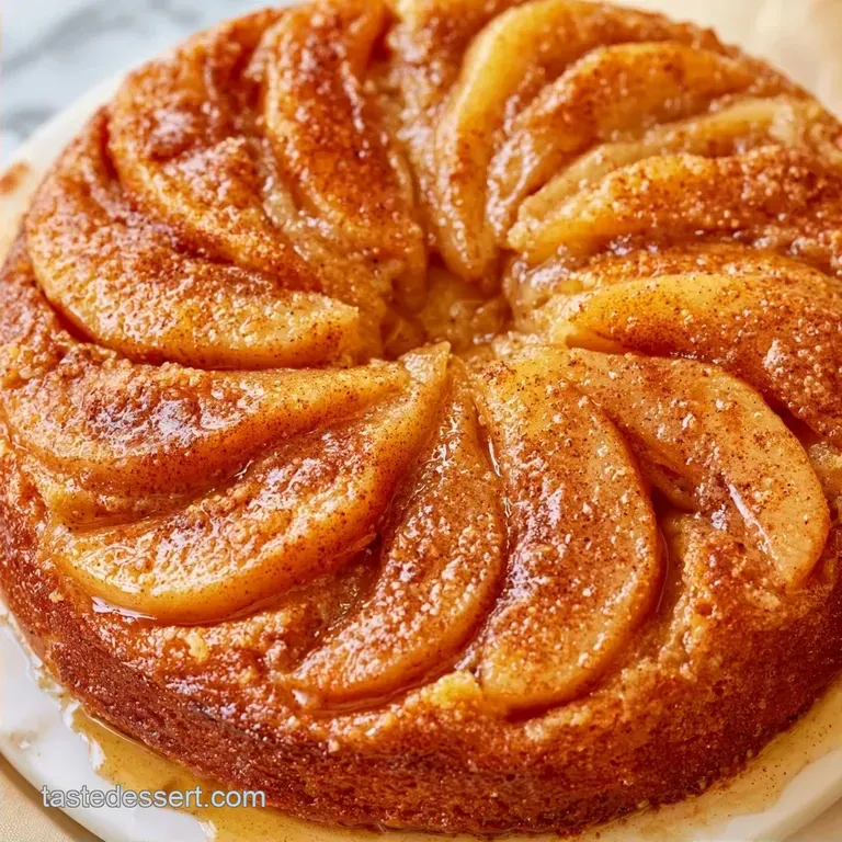 Old Fashioned Sour Cream Pear Cake with Cinnamon