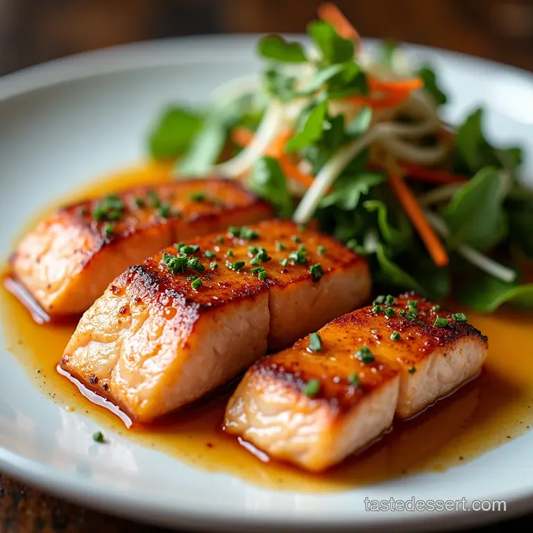 SoyGlazed Salmon Steaks with Fiery Sambal Salad