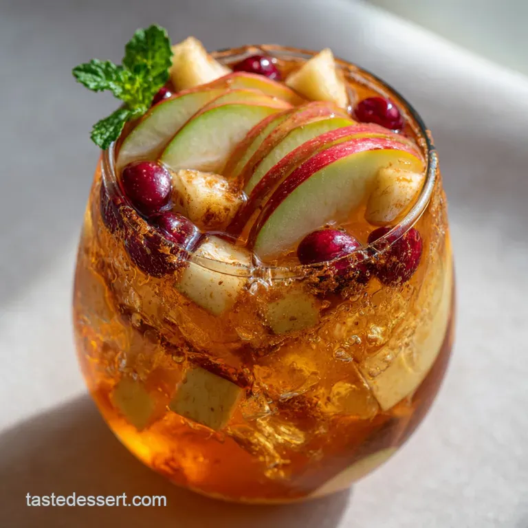 Sparkling Apple Cider Sangria: the Autumn Orchard presentation