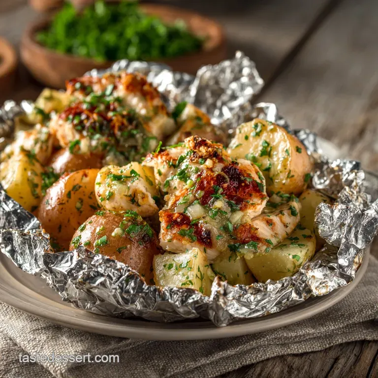 Chicken and Potatoes Foil Packets: the 50-Minute Garlicky Herb Supper presentation