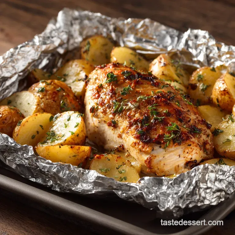 Chicken and Potatoes Foil Packets: The 50-Minute Garlicky Herb Supper