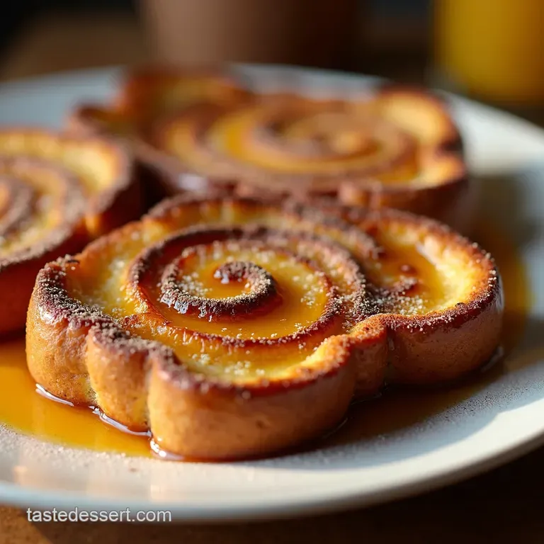 Speedy Cinnamon Swirl French Toast Bake presentation