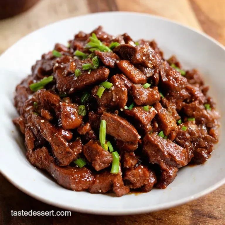 Speedy Mongolian Beef from Wok to Table in 30 Minutes presentation