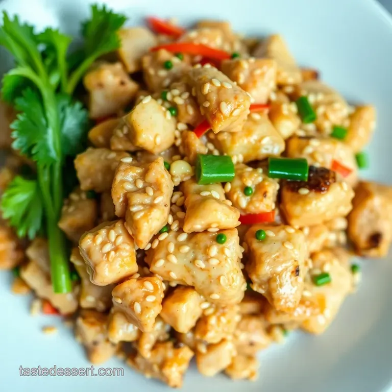 Speedy Sesame Ginger Ground Chicken StirFry
