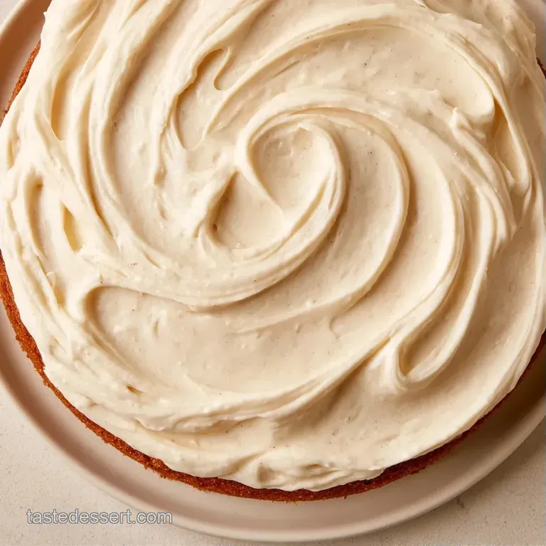 Slices of golden-brown spiced cake with swirls of creamy frosting, elegantly plated on a white ceramic dish.