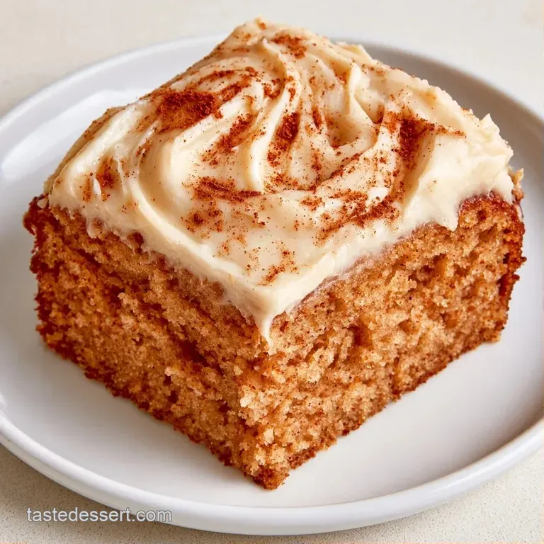 Elegantly piped swirls of creamy beige frosting decorating a dark spiced cake, served on a minimalist marble slab.