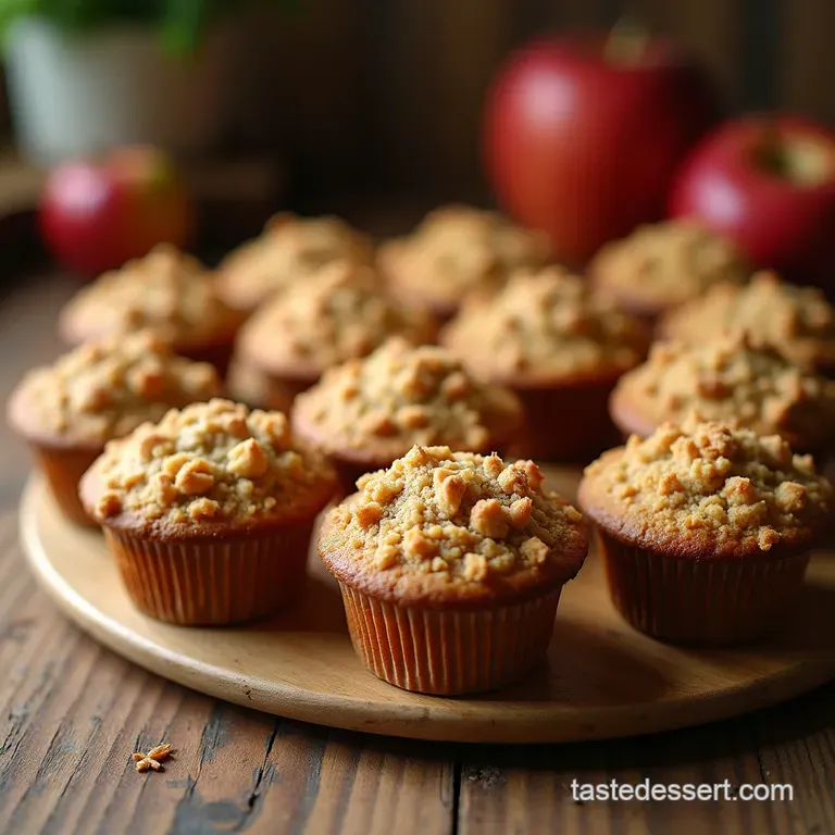 The Bakers Best Light Spiced Apple Crumble Muffins No Refined Sugar presentation