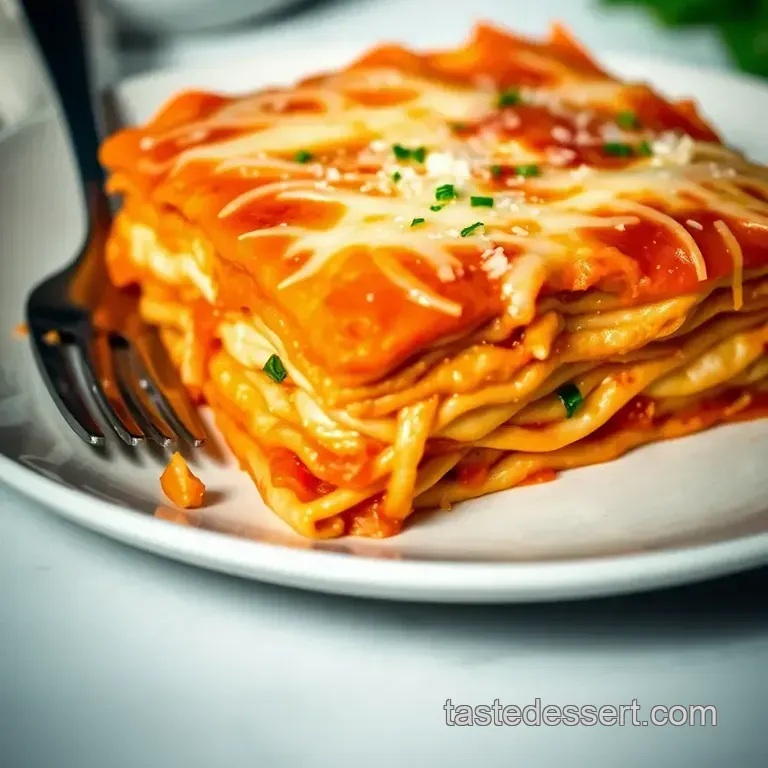 Spicy Buffalo Chicken Lasagna presentation