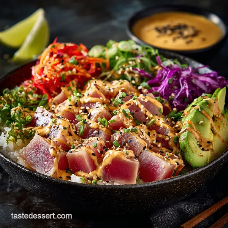 Spicy Poke Bowls: Fiery Hawaiian Ahi Tuna for a Quick Lunch Hero presentation