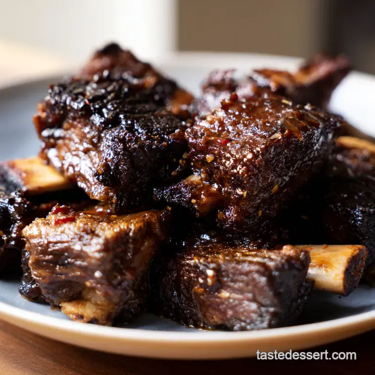 Sticky & Spicy Boneless Beef Ribs (Slow Cooker/Oven)