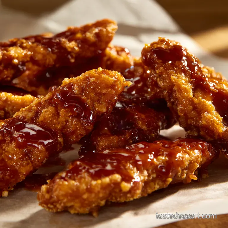 Sticky Sweet Bbq Chicken Strips presentation