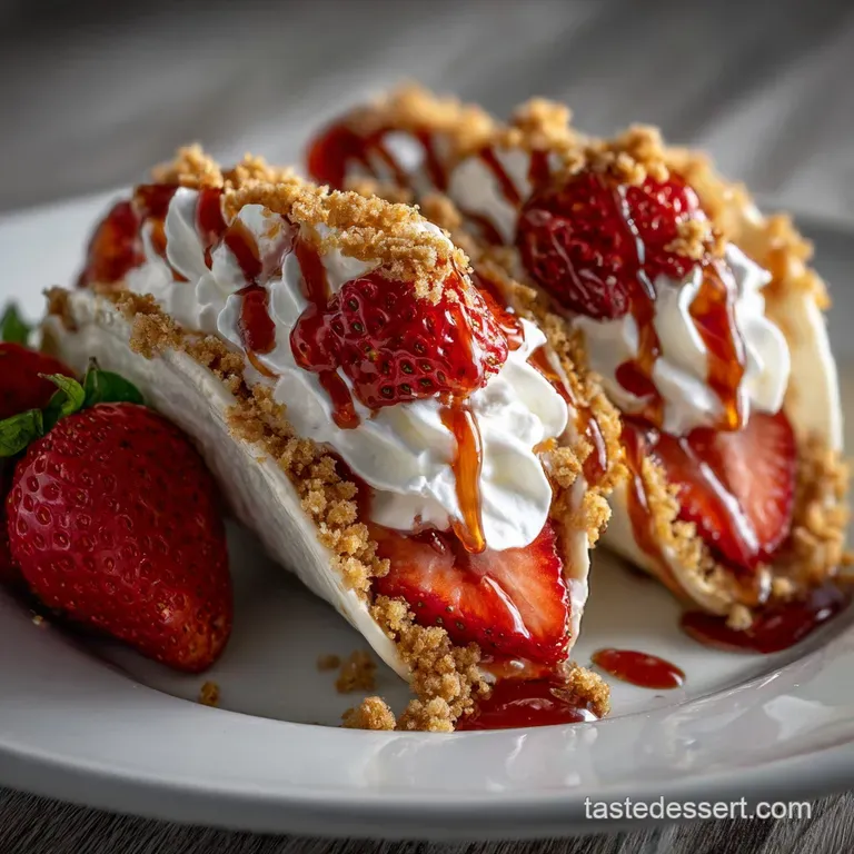 Strawberry Crunch Cheesecake Tacos