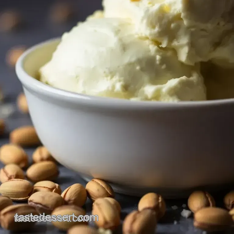 Sublime Homemade Pistachio Ice Cream presentation