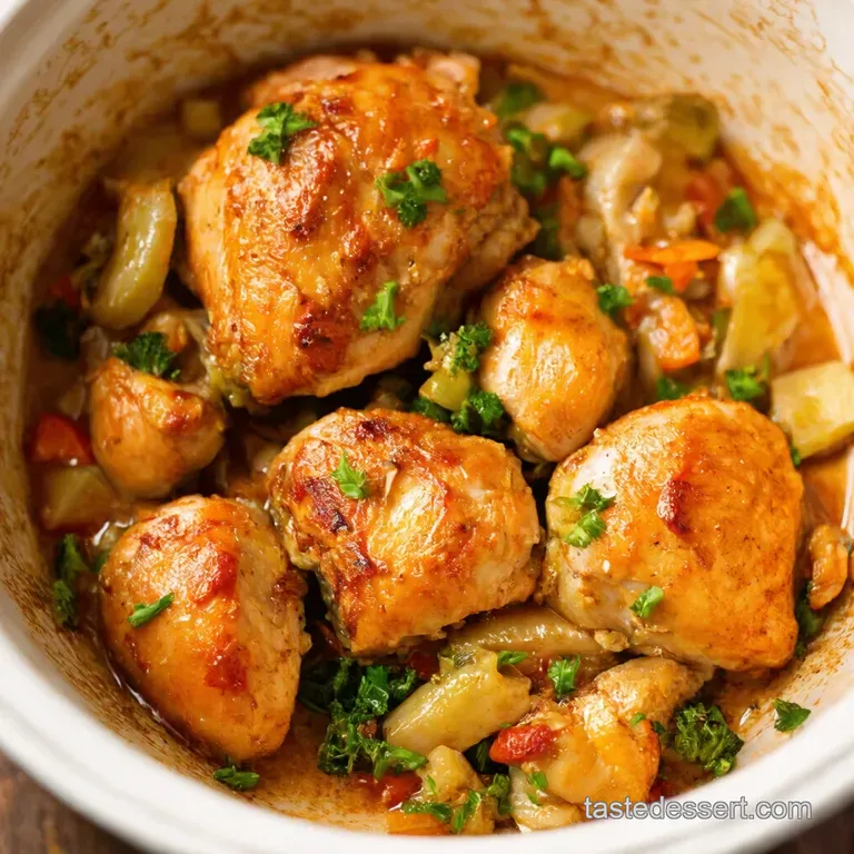 Summer Slow Cooker Honey Garlic Chicken Veggie Jamboree presentation
