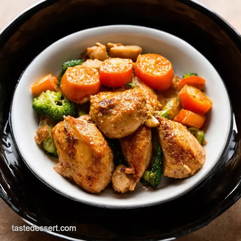 Summer Slow Cooker Honey Garlic Chicken Veggie Jamboree
