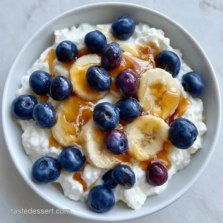 Creamy white curd topped with a drizzle of amber honey and a sprinkle of toasted almonds in a modern glass bowl.