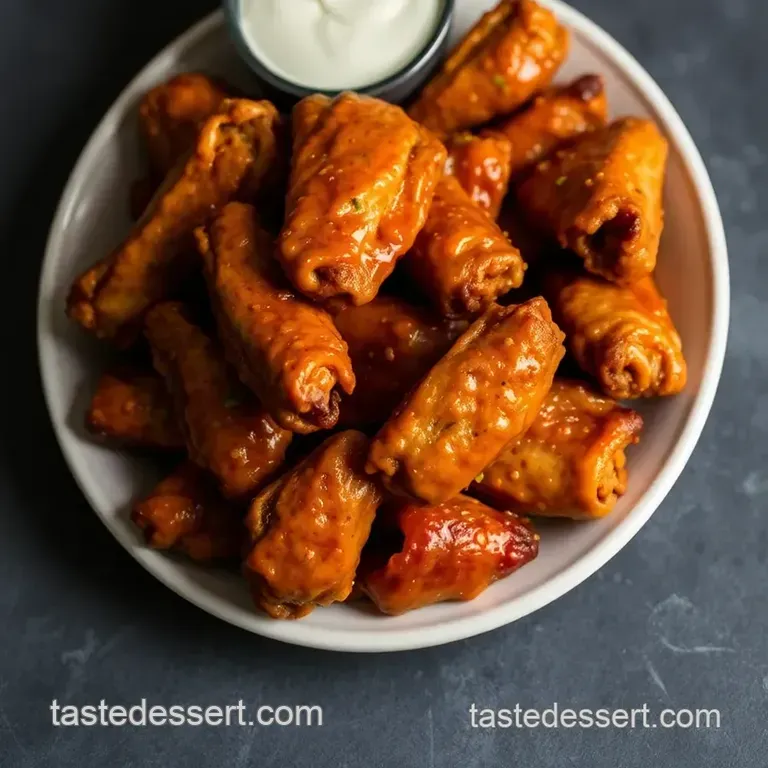 Sweet Heat Mango Habanero Chicken Wings – Wingstop Style presentation