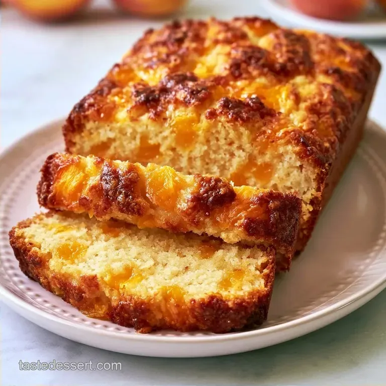Old Fashioned Sweet Peach Bread: Golden and Buttery