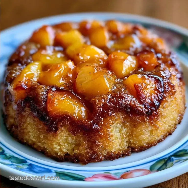 Tender Southern Sweet Peach Cake Dessert