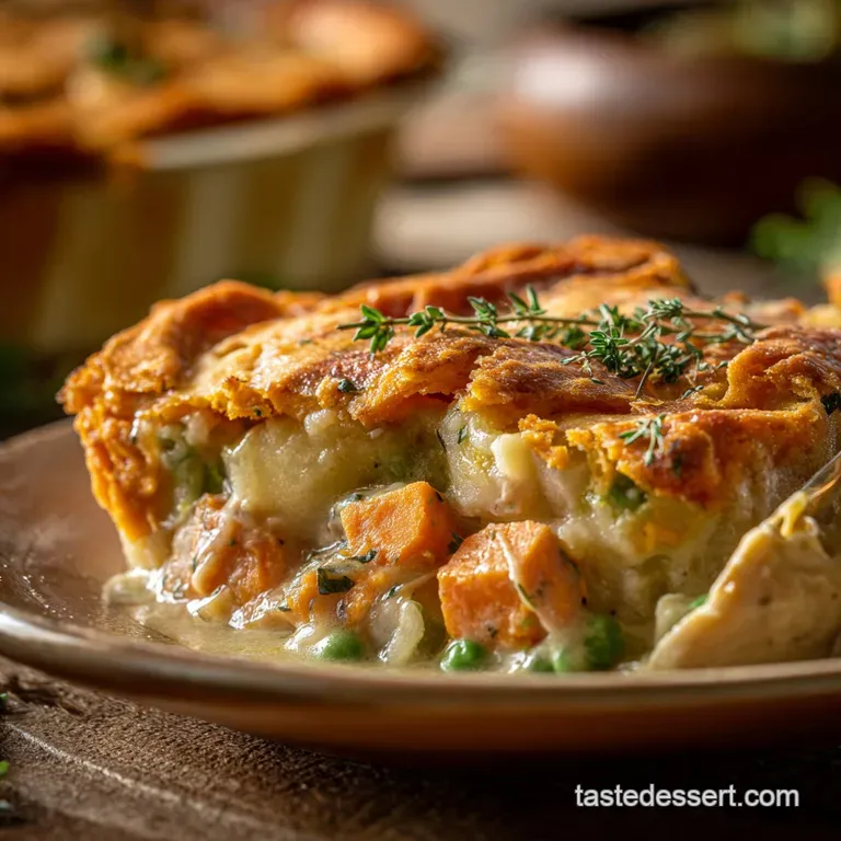 The Autumn Warmer Turkey Pot Pie with Herbed Sweet Potato Crust