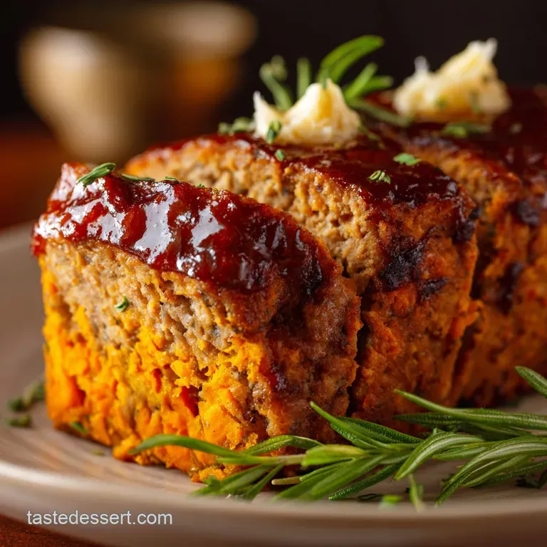 Sweet Potato Turkey Meatloaf: the Autumn Warmer with Maple-Balsamic Glaze presentation