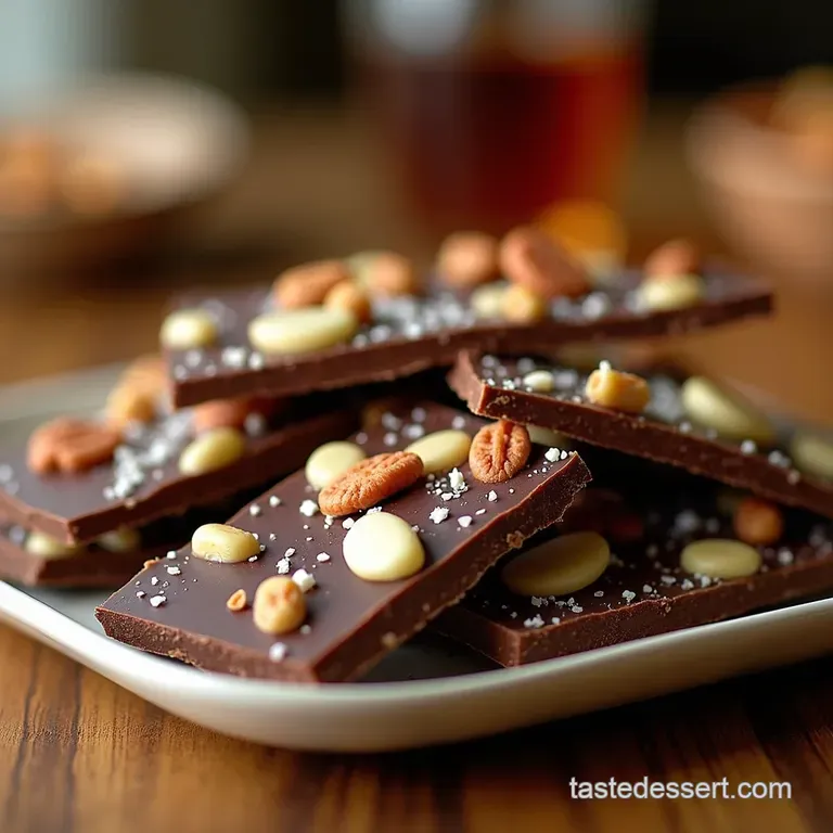 The Ultimate Cant Stop Snacking Sweet Salty Chocolate Bark presentation