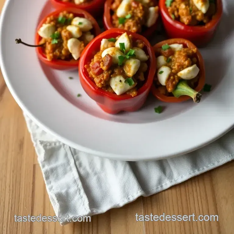 Sweet & Spicy Stuffed Cherry Peppers presentation