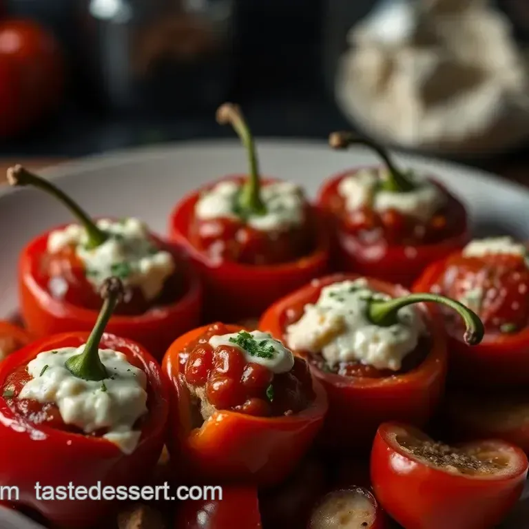 Sweet & Spicy Stuffed Cherry Peppers