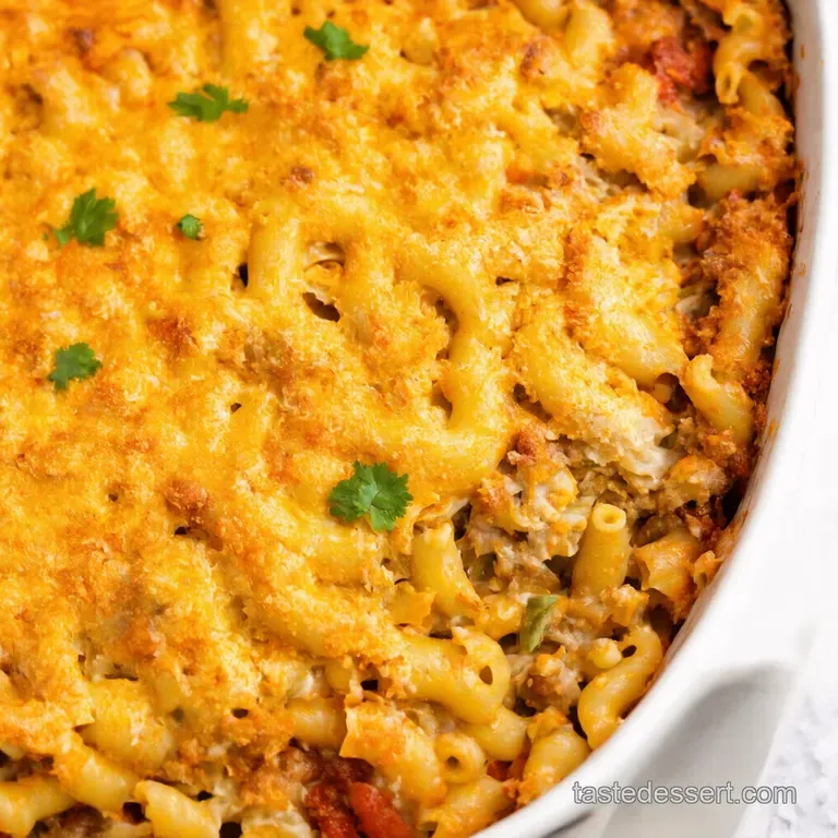 Taco Fiesta Pasta Bake presentation