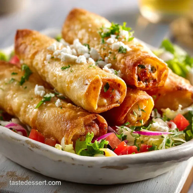 Crispy Tex-Mex egg rolls arranged artfully on a plate, garnished with fresh cilantro and a dollop of sour cream.