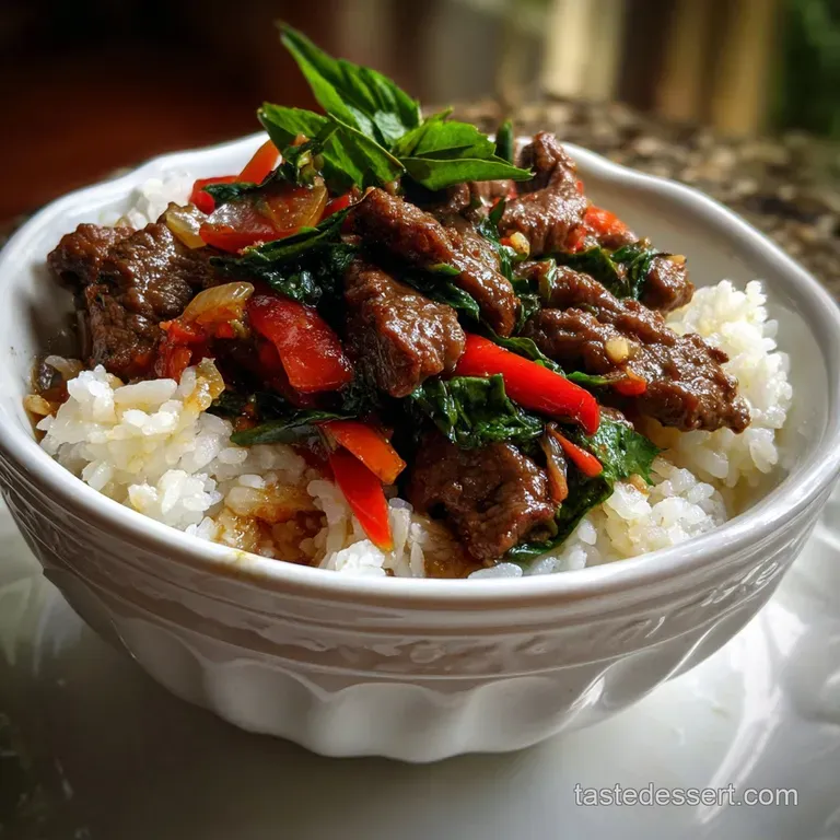 Thai Basil Beef StirFry WokTossed Flavors: Umami Explosion