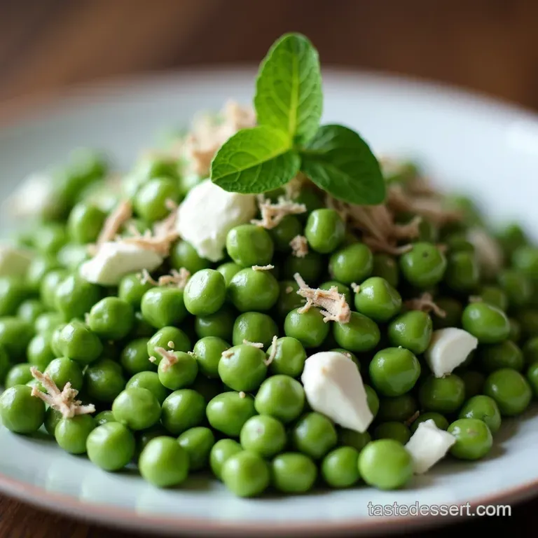 The Glorious Garden Pea Mint Salad with Lemony Crème Fraîche Dressing