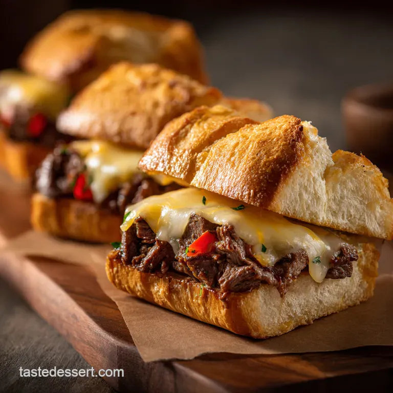 The Ground Beef Goliath Easy PhillyStyle Cheesesteak Rolls presentation