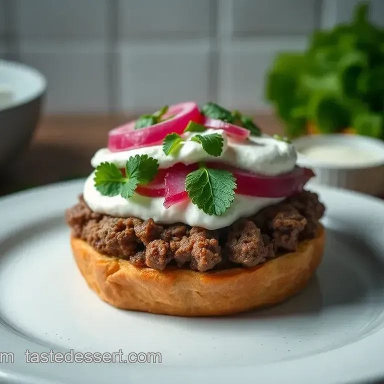 The Minted Marvel: A Juicy Lamb Burger with Feta & Tzatziki