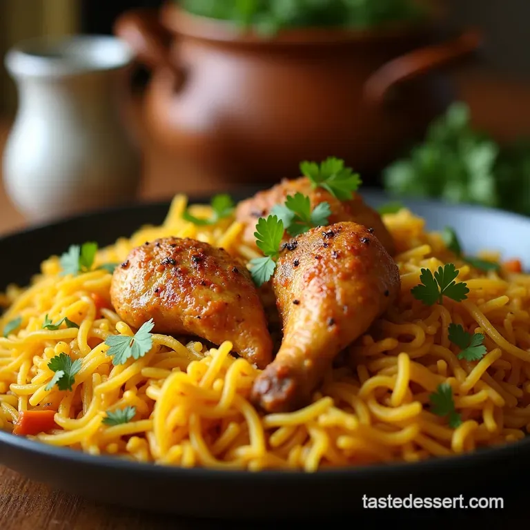 The Perfect Pot Slowmarinated Chicken Saffron Biryani presentation