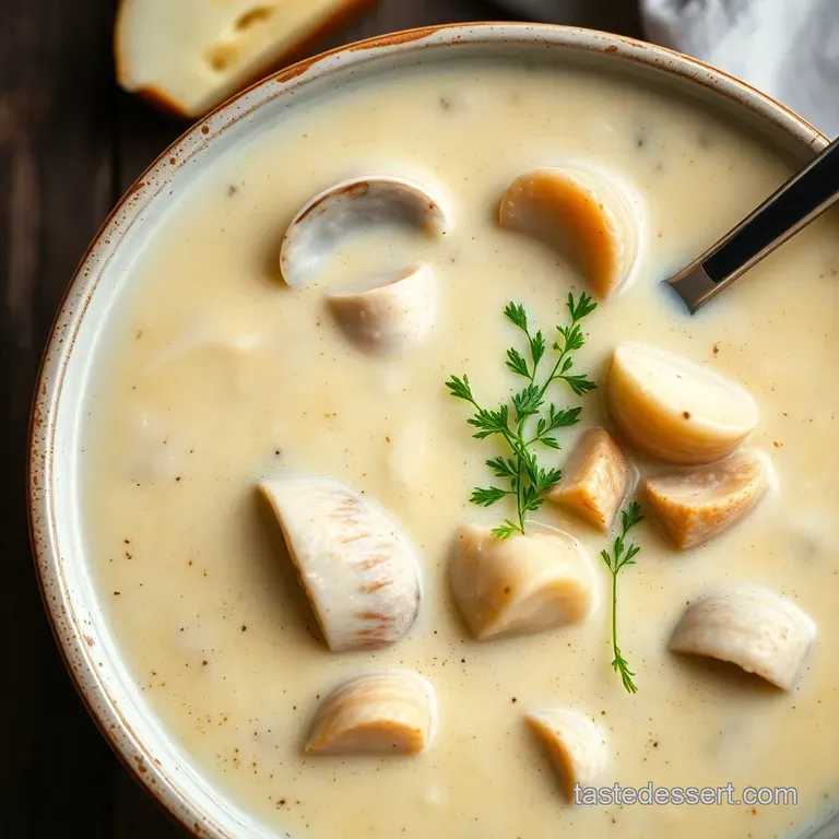 The Quintessential New England Clam Chowder presentation