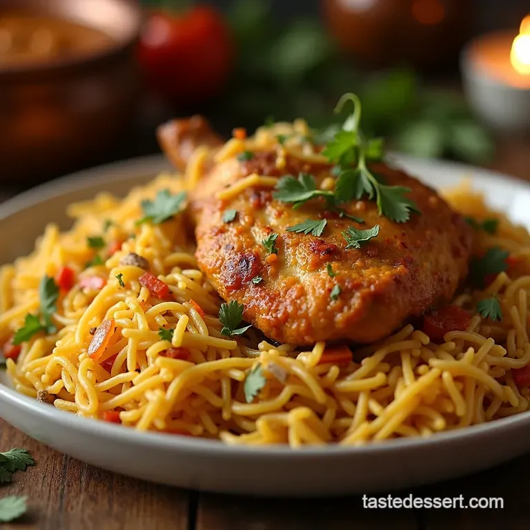 The Sultans Secret Layered Chicken Saffron Biryani presentation