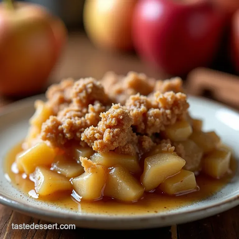 The Ultimate Autumn Comfort Golden Syrup Cinnamon Classic Apple Crisp presentation