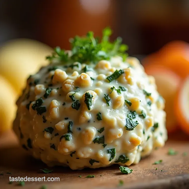 The Ultimate Blue Cheese Walnut Cheese Ball presentation