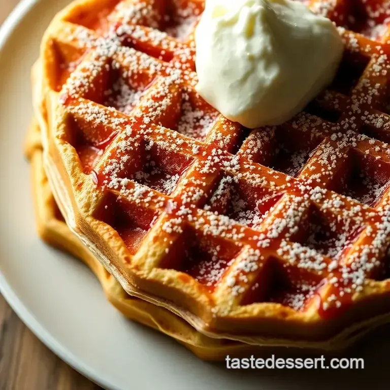 The Ultimate Buttermilk Waffle: Crispy Fluffy & Foolproof presentation