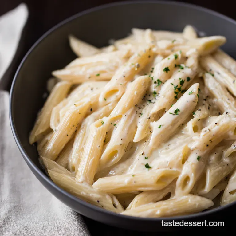 The Ultimate Creamy Penne Alfredo No Fuss presentation