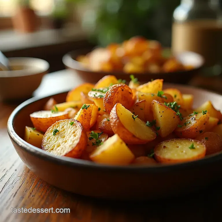The Ultimate Garlic Roasted Potatoes presentation